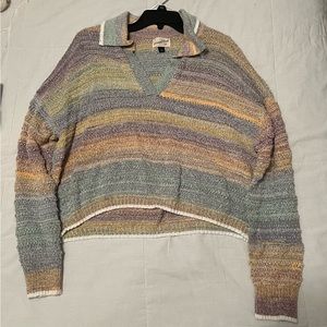 Cropped colorful sweater